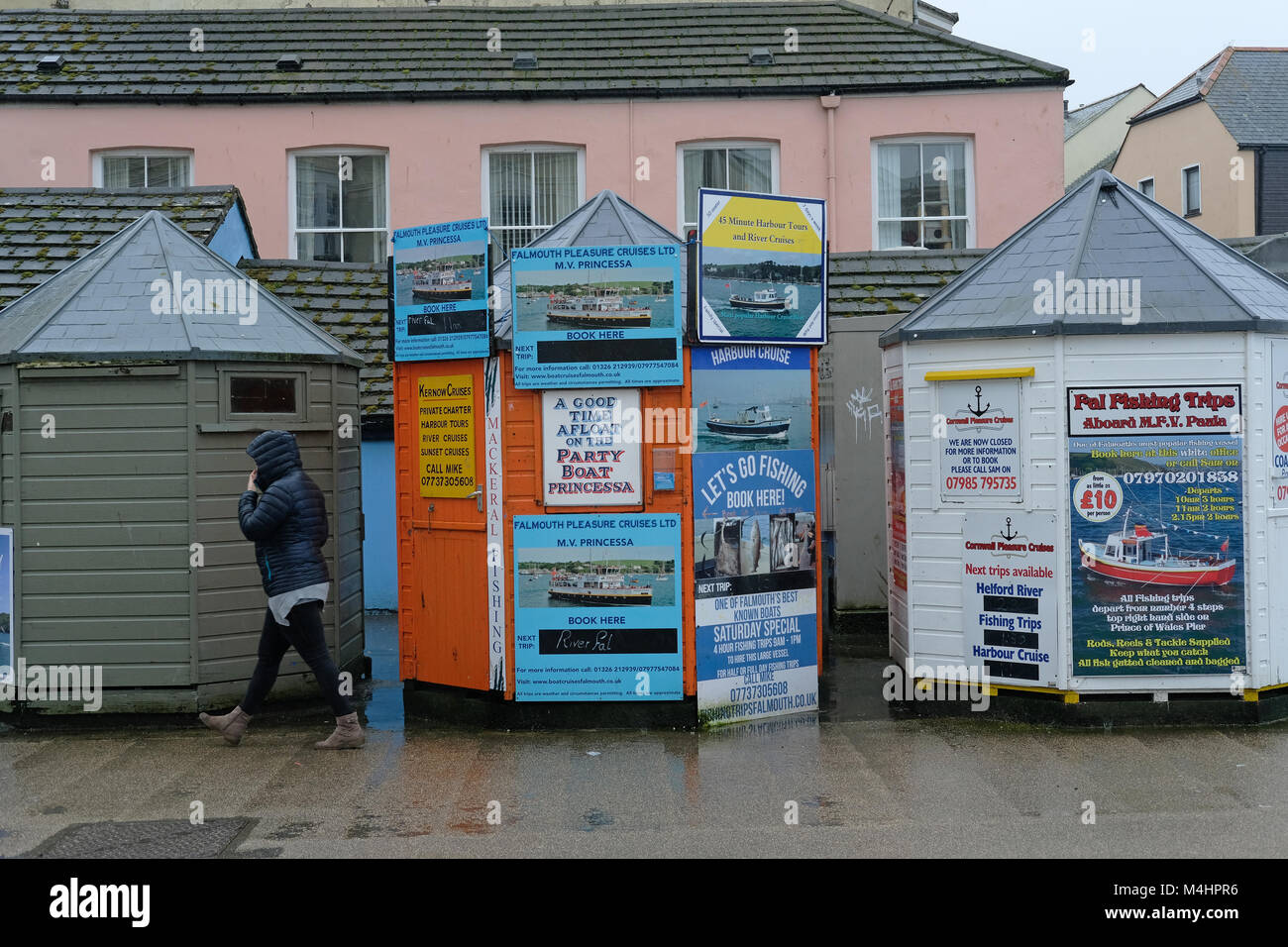 Out of season Cornish town Stock Photo Alamy