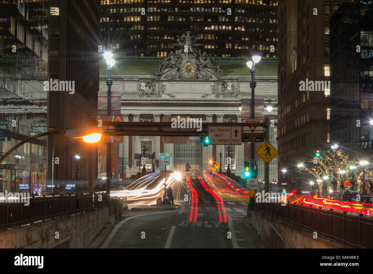 Grand Central Terminal facade from Park Avenue Stock Photo
