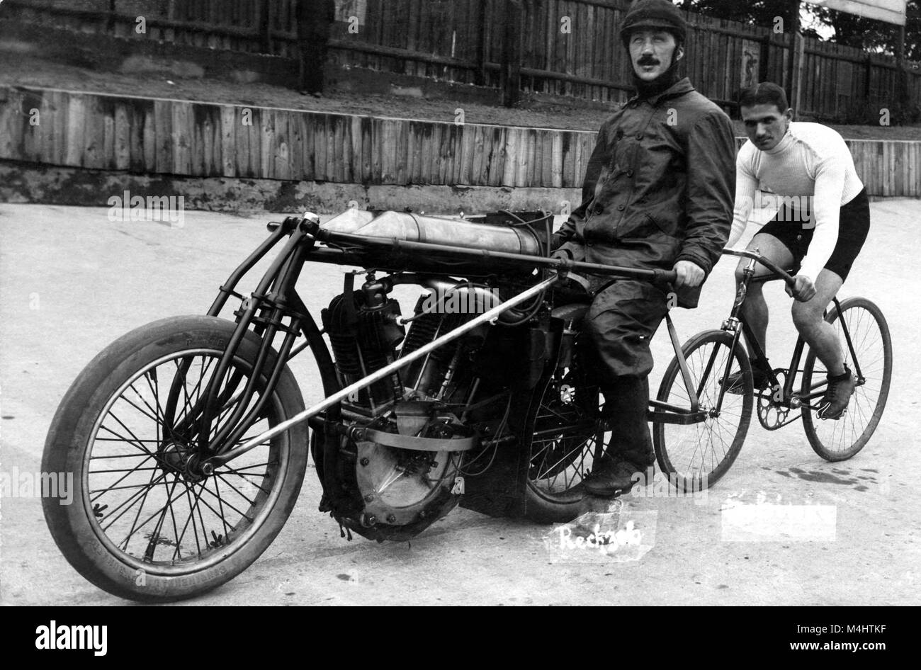 1920s bicycle rider Black and White Stock Photos & Images - Alamy