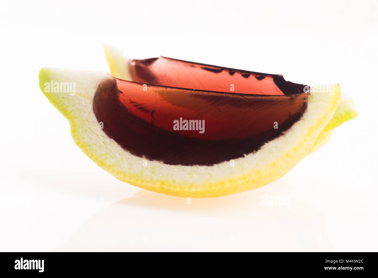 Lemon vodka blackcurrant jelly (jello) shots Stock Photo Alamy