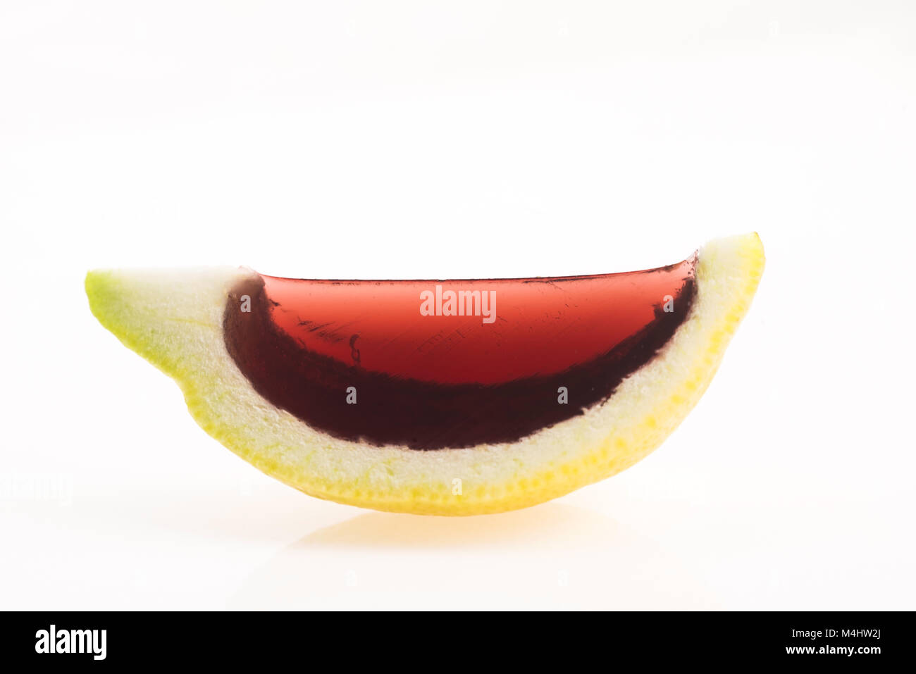 Lemon vodka blackcurrant jelly (jello) shots Stock Photo Alamy