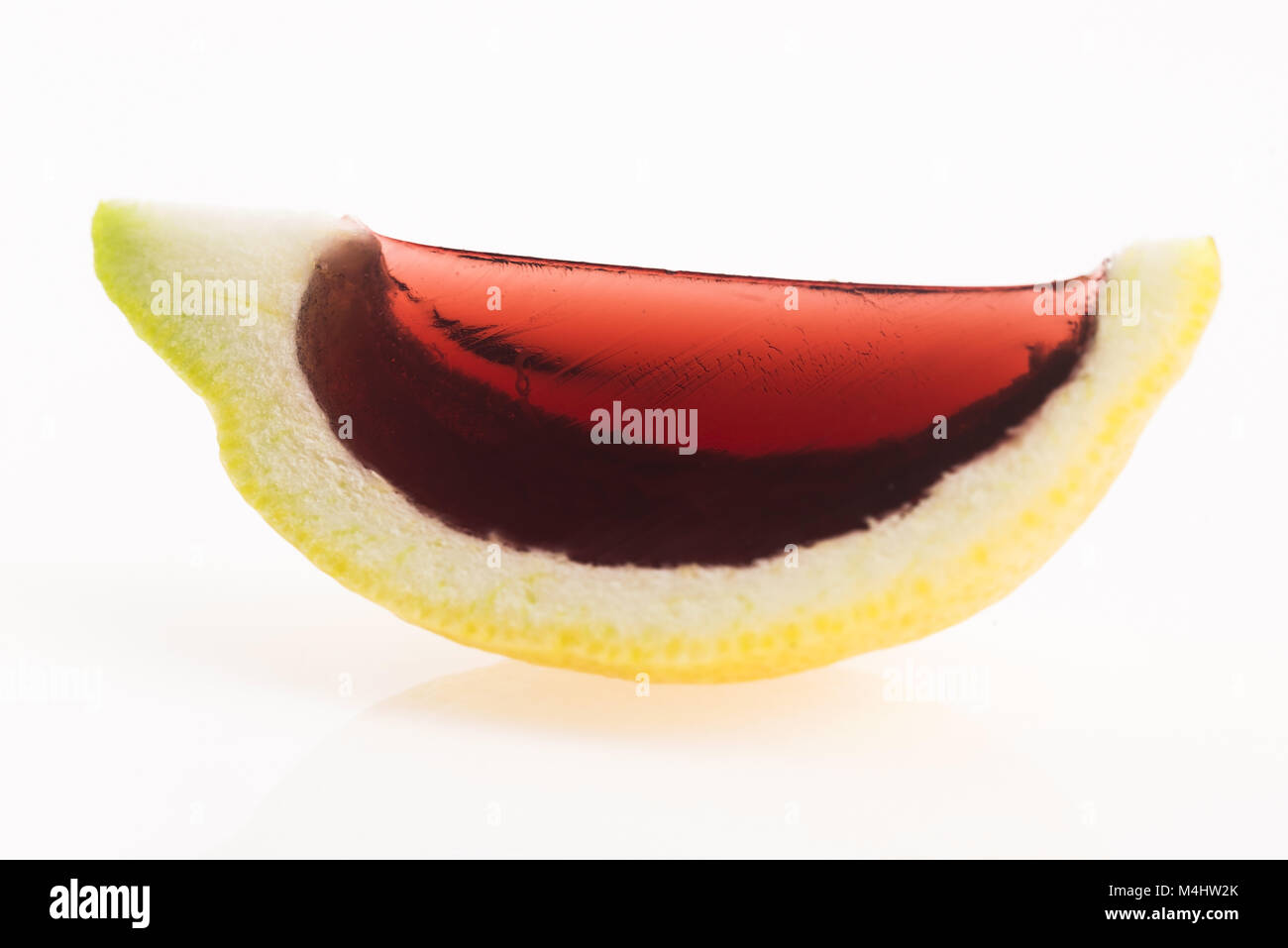 Lemon vodka blackcurrant jelly (jello) shots Stock Photo Alamy