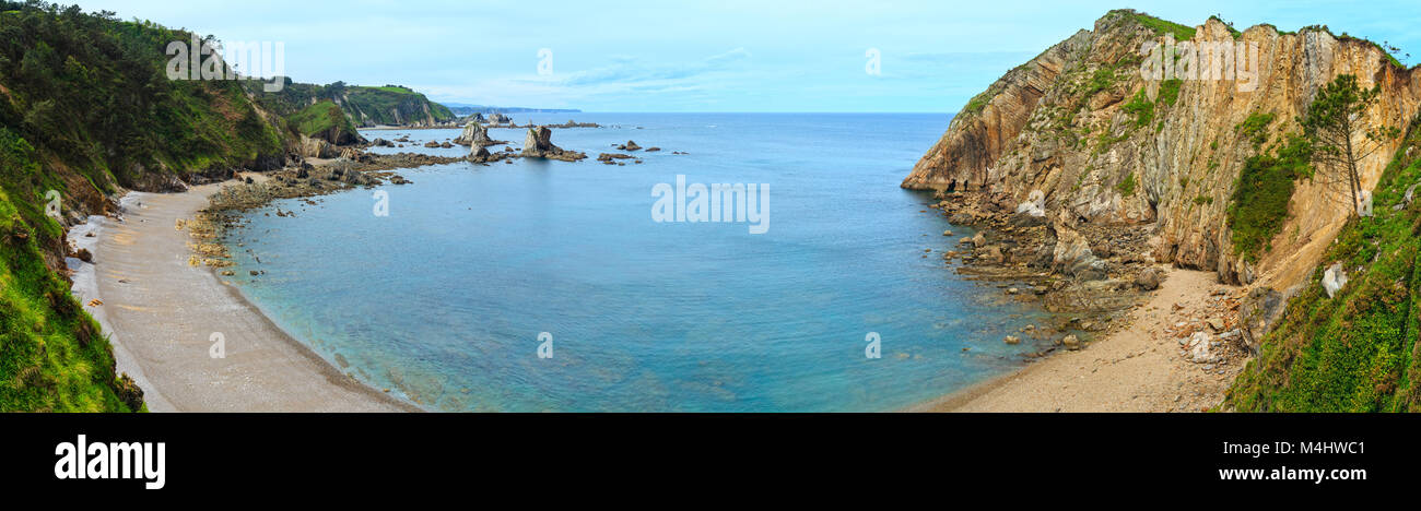 Silencio beach (Spain). Stock Photo