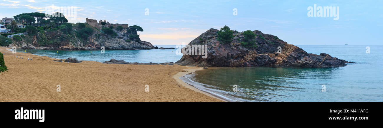 Summer La Fosca beach, Palamos, Spain. Stock Photo