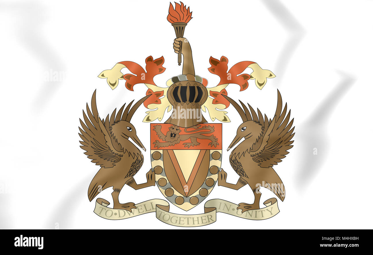 West Indies Federation coat of arms (19581962). 3D Illustration Stock