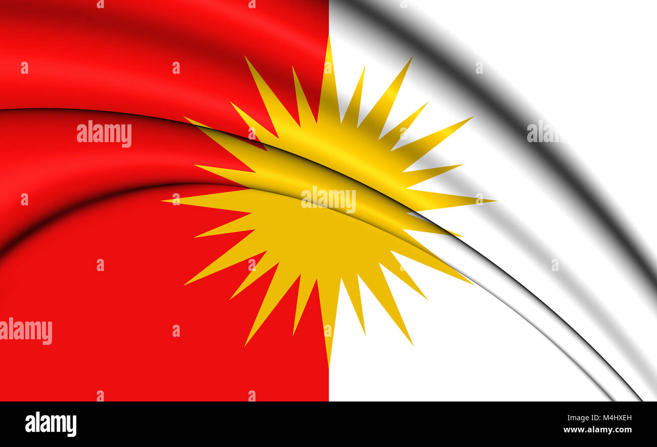 Yezidi Flag. 3D Illustration. Front View Stock Photo - Alamy