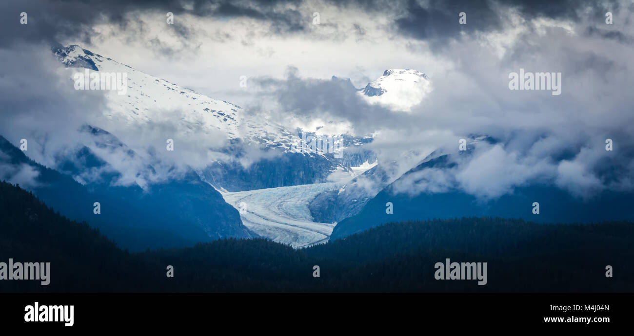 glaciers seen from mud bay on admiralty island Stock Photo