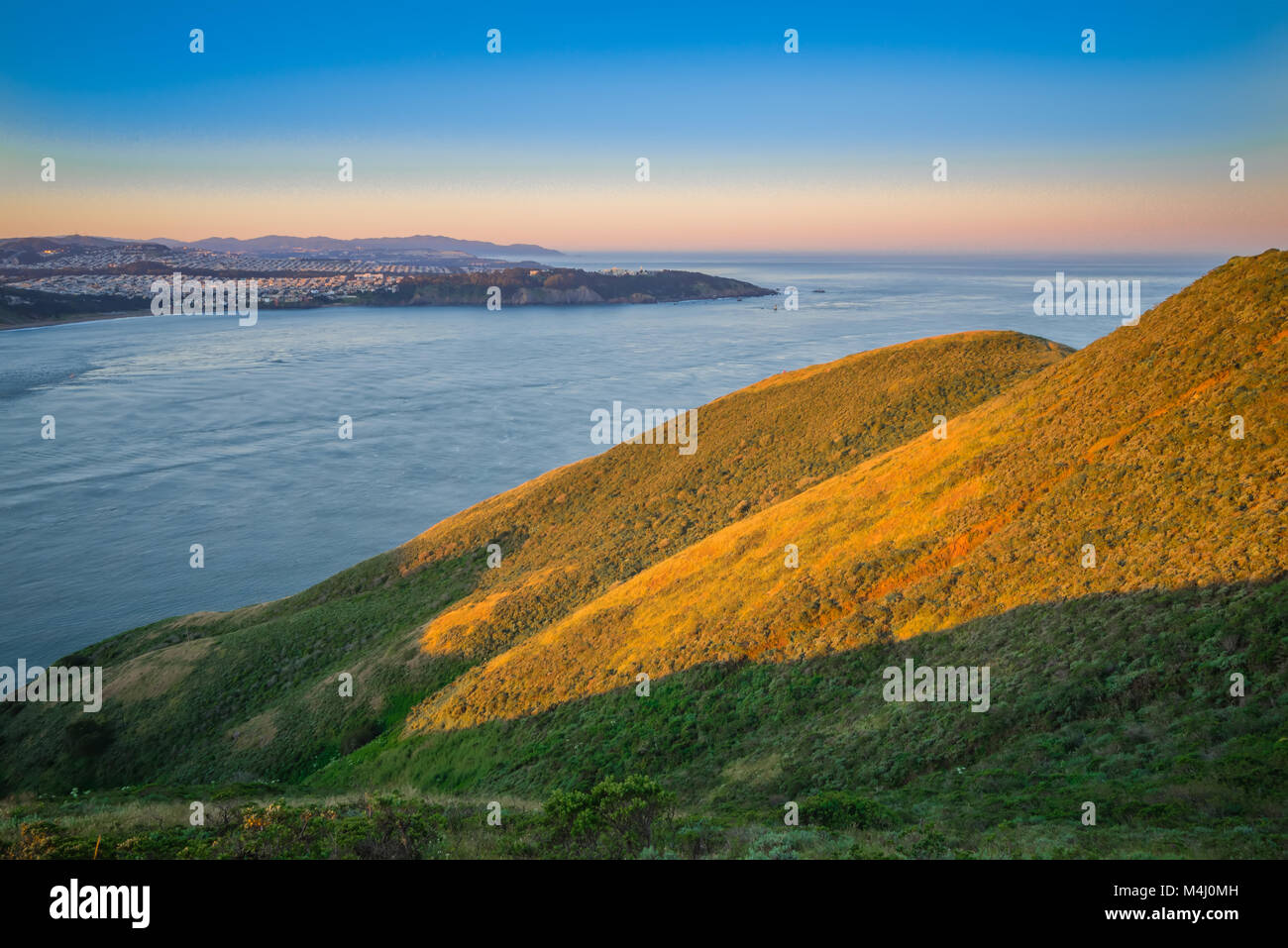 pacific ocean cliffs near golden gate bridge Stock Photo