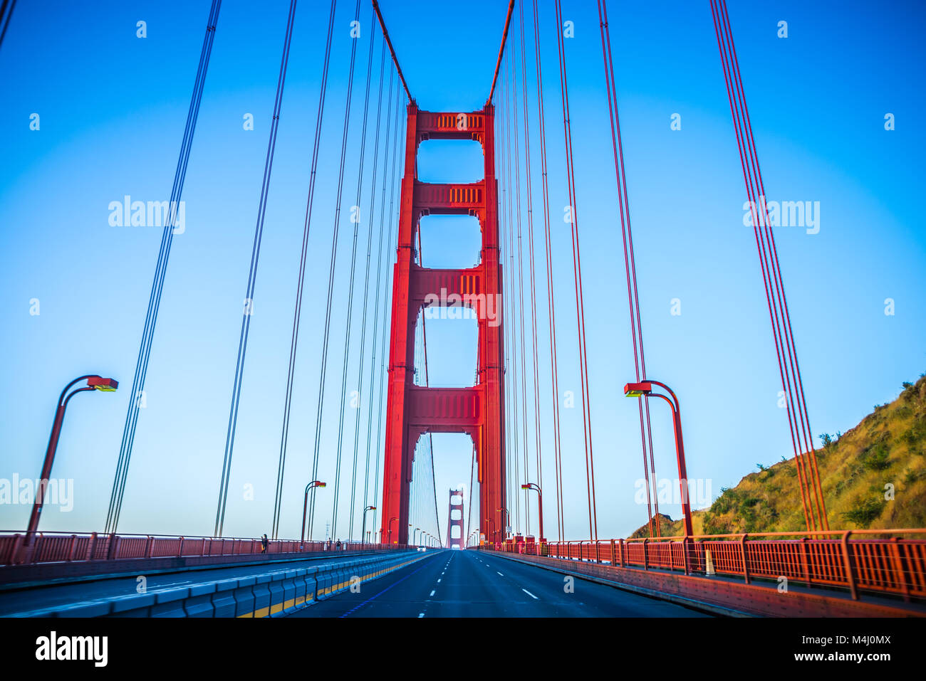 golden gate bridge early morning in san francisco california Stock Photo