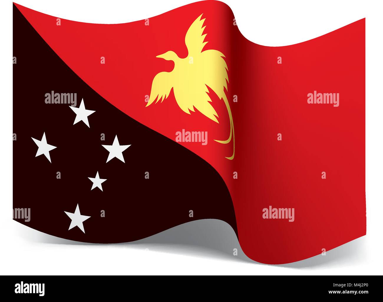 Papua New Guinea Flag Vector Stock Vector Image Art Alamy