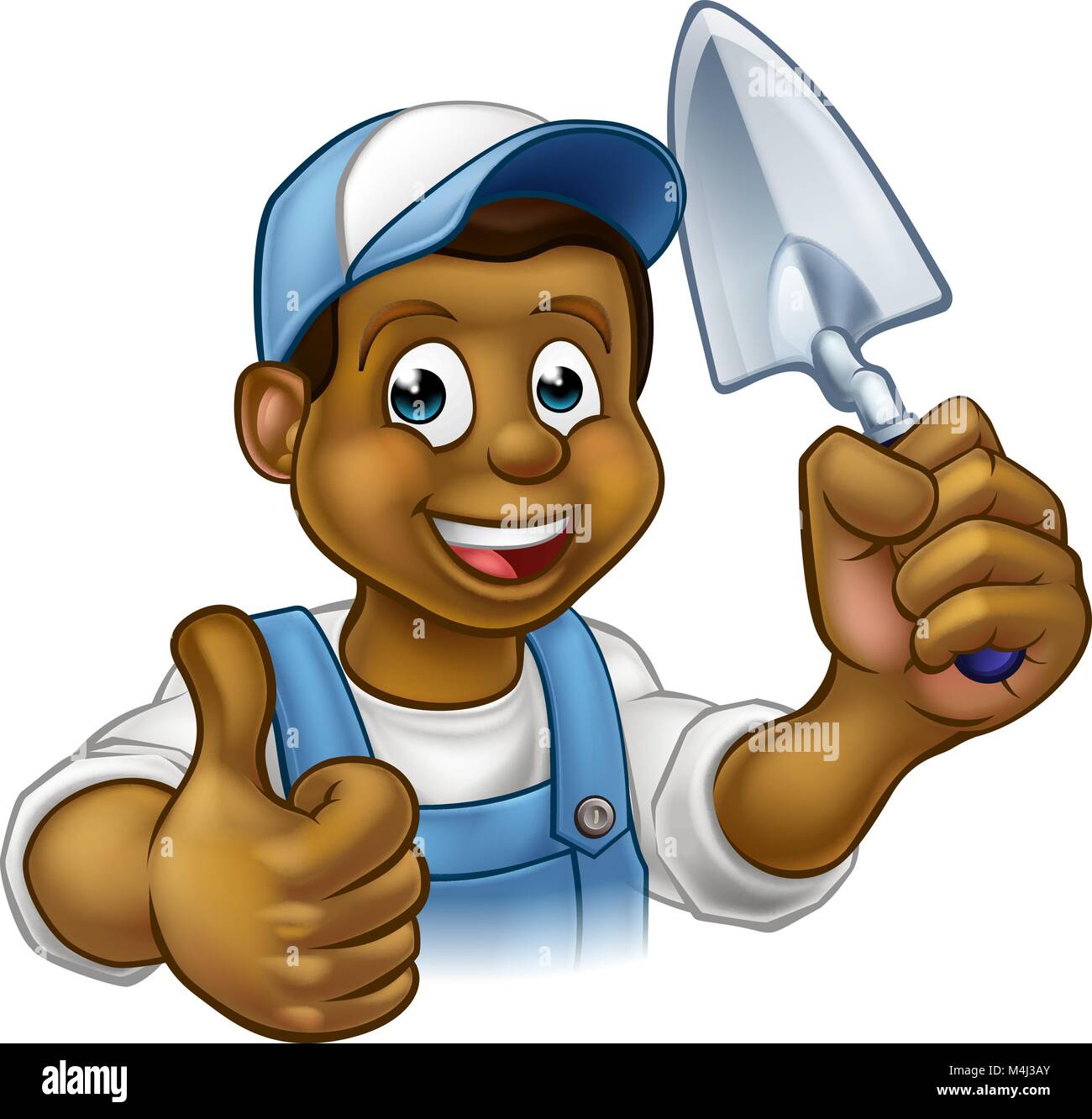 Builder Bricklayer Construction Worker Trowel Tool Stock Vector Image ...