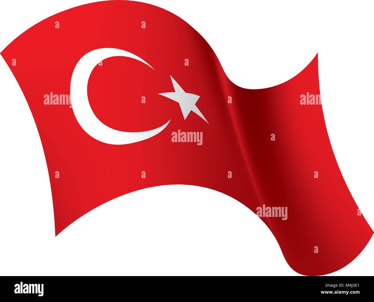 Turkey flag, vector illustration Stock Vector Image & Art Alamy