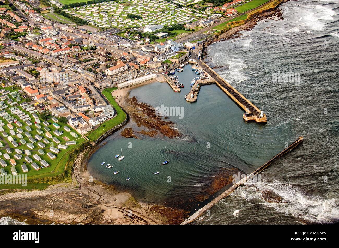 Aerial image of seahouses hires stock photography and images Alamy
