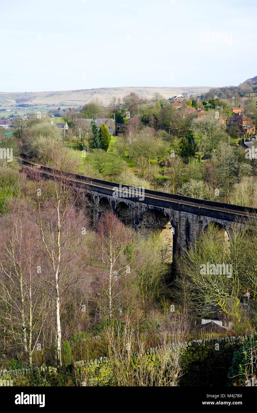 Uppermill Viaduct at Brownhill, Uppermill, Saddleworth,Greater