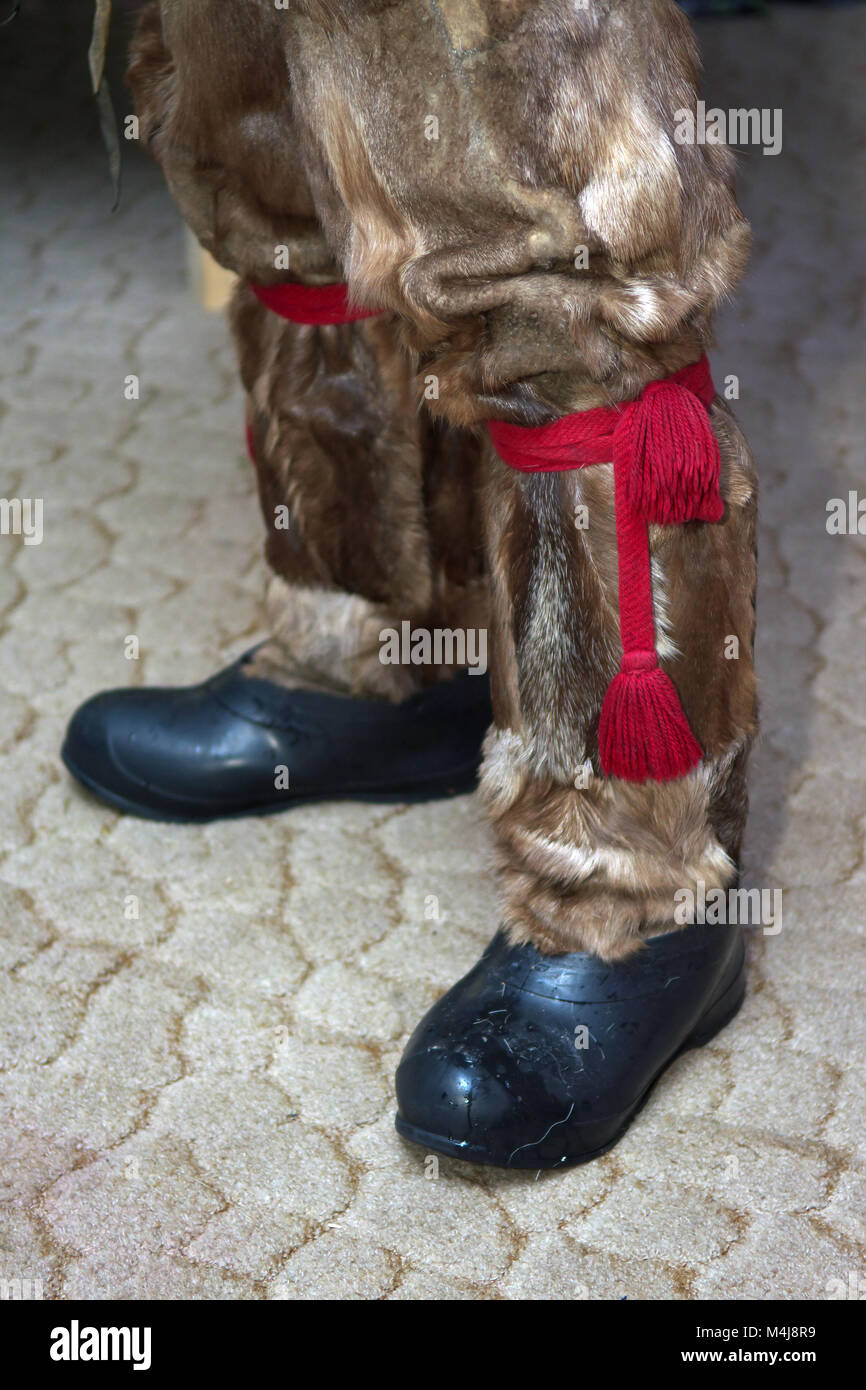 National Sami shoes - boots (hatchets) Stock Photo