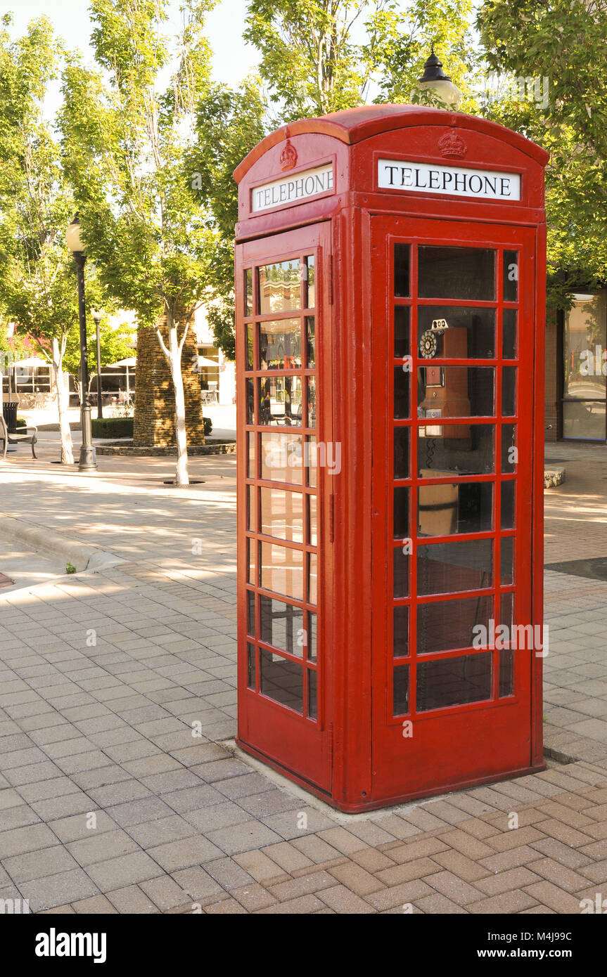 Vintage Phone Booth Stock Photo Alamy