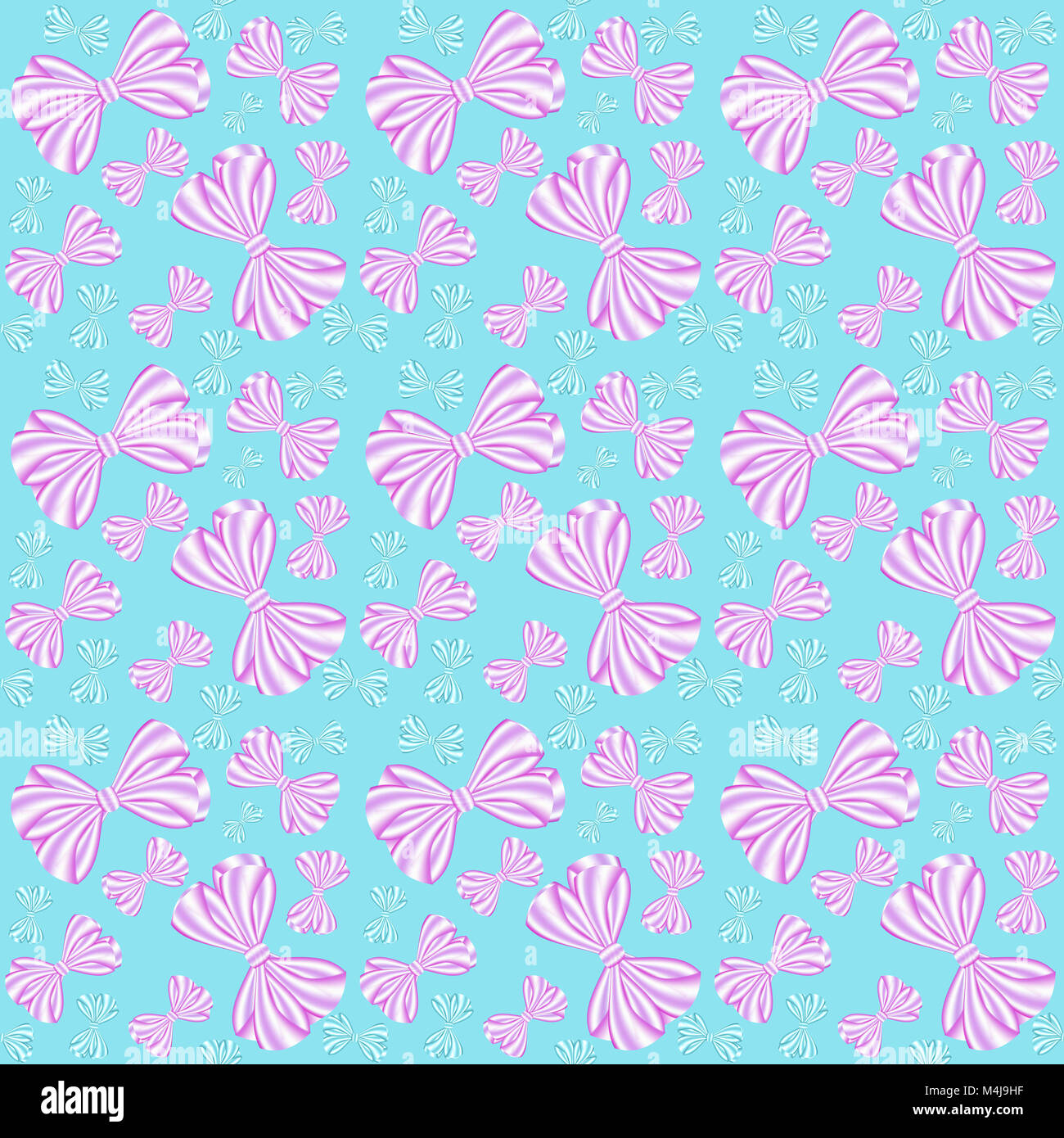 Seamless pattern with pink and blue bows from striped ribbons Stock ...