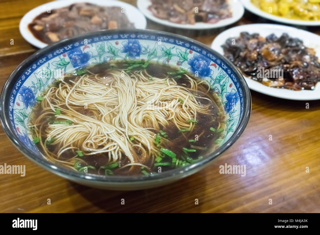 chinese noodles dinner Stock Photo