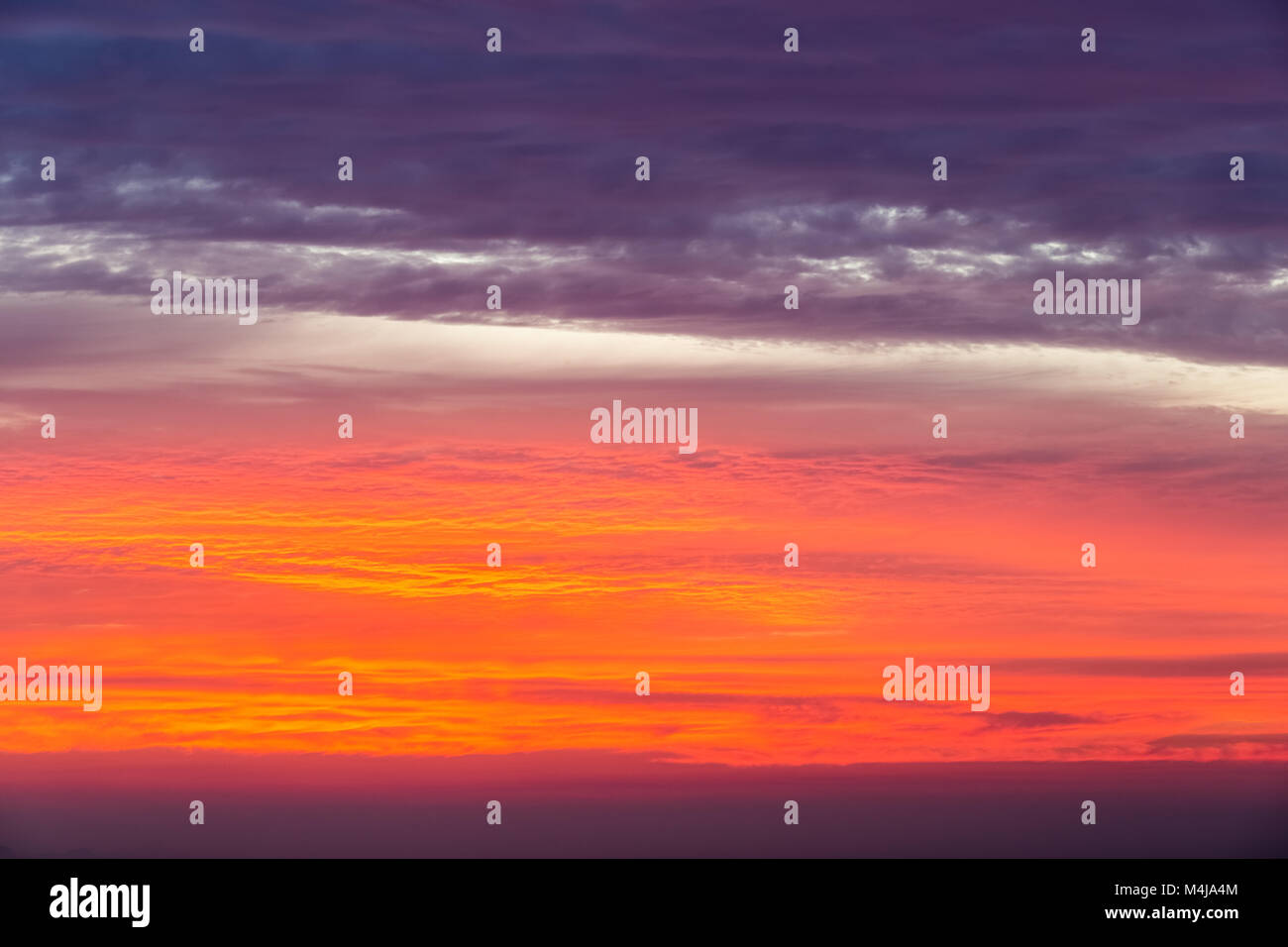 sunset glow sky Stock Photo
