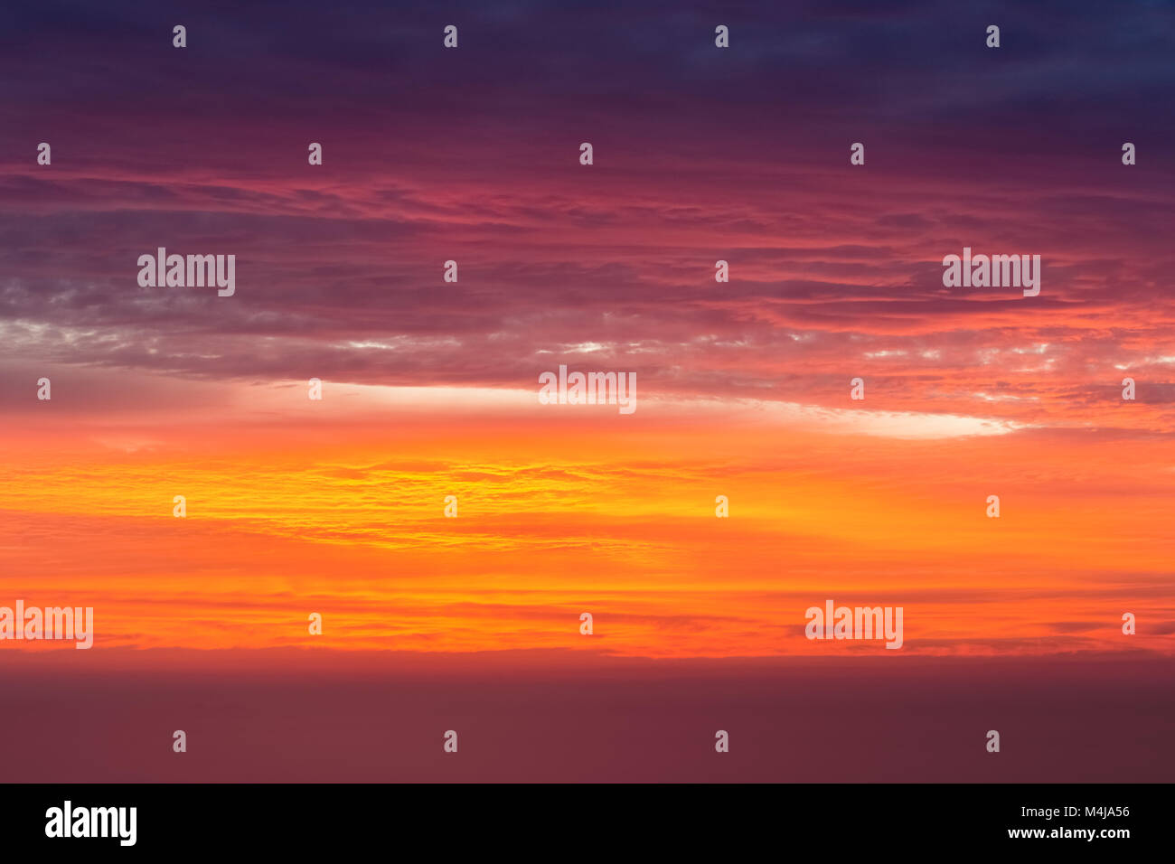 sunset glow sky Stock Photo