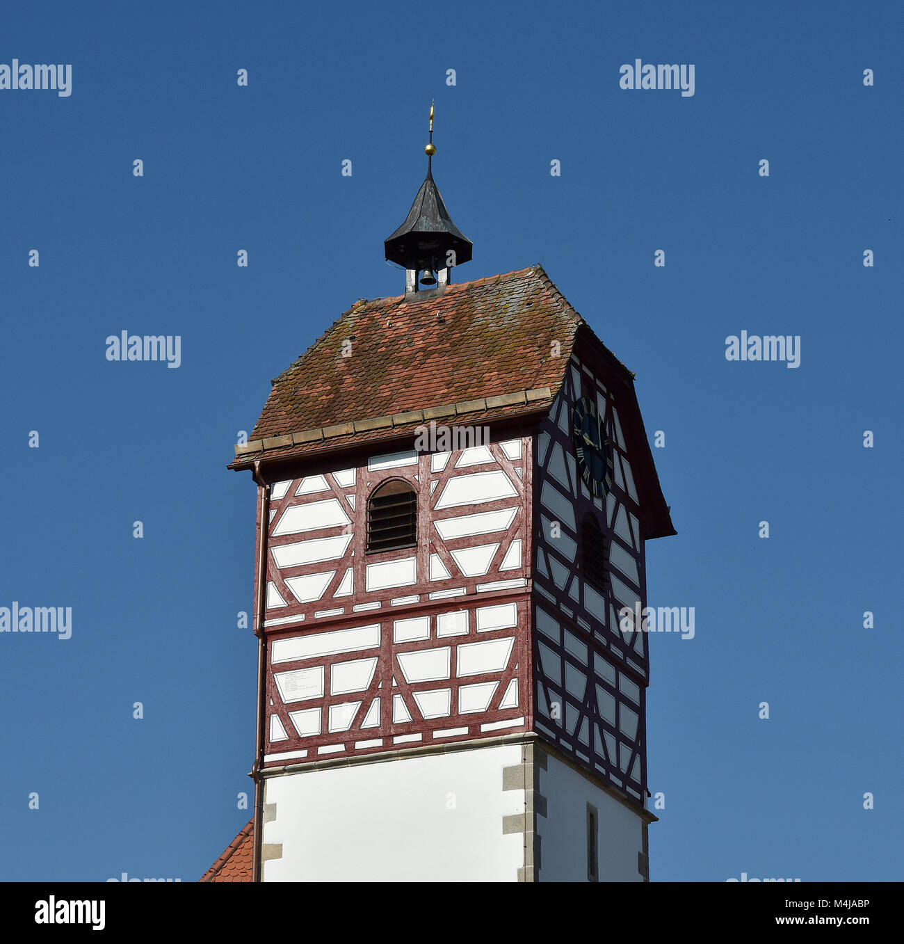 church; half-timber; Germany; Europe Stock Photo