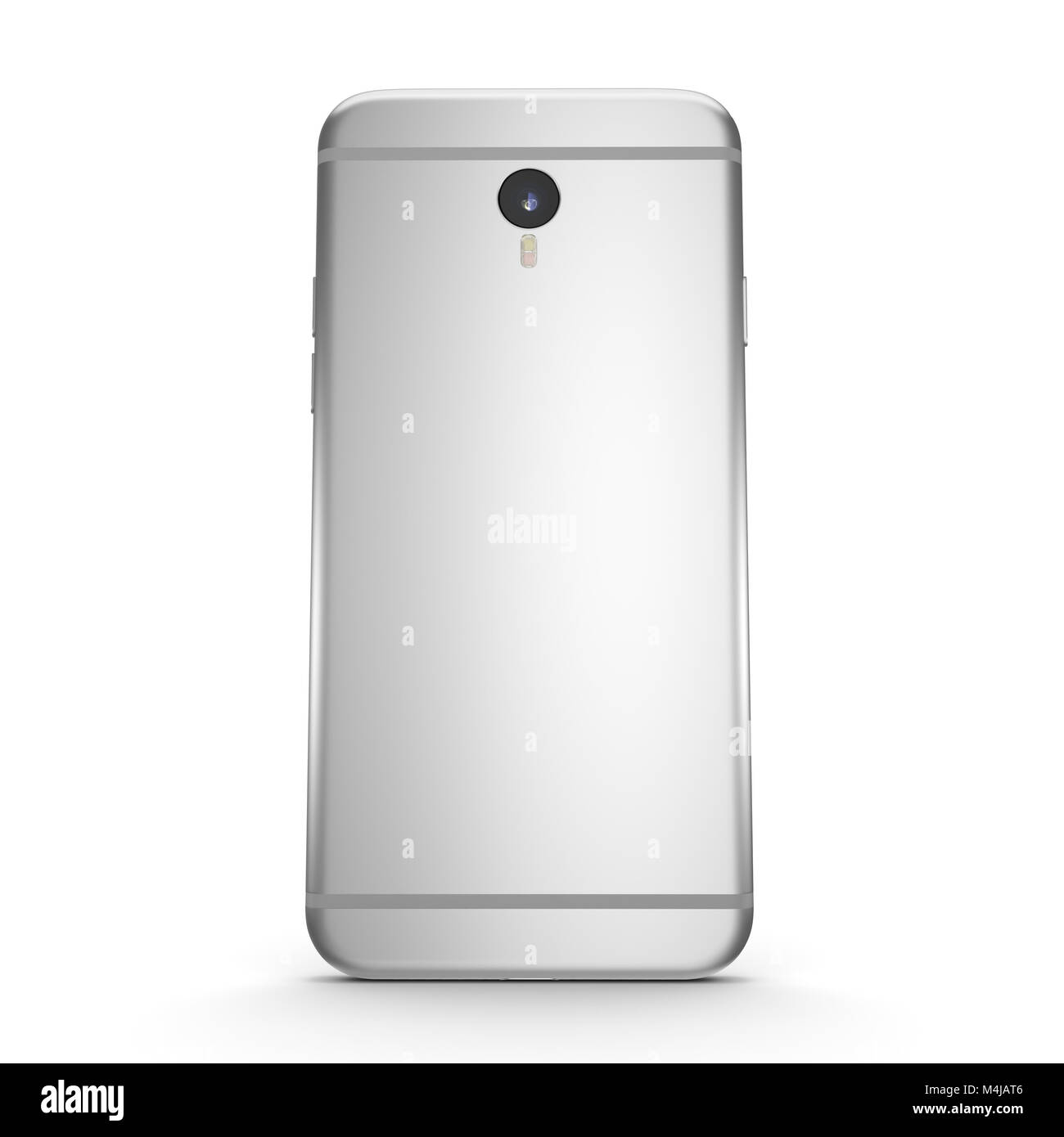 3D rendering silver smart phone with black screen Stock Photo - Alamy
