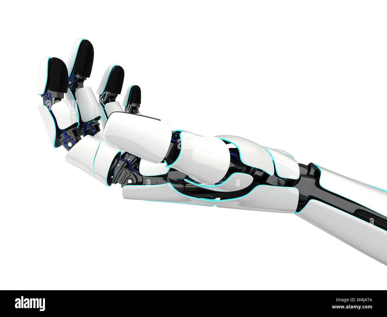 3D rendering robotic hand on a white background Stock Photo