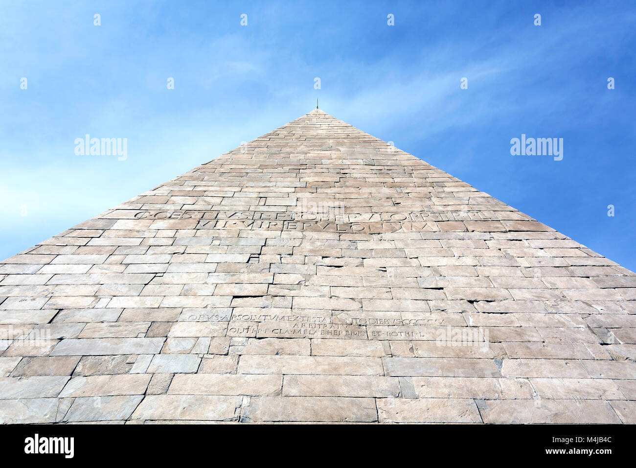 The Pyramid of Cestius  in Rome Stock Photo