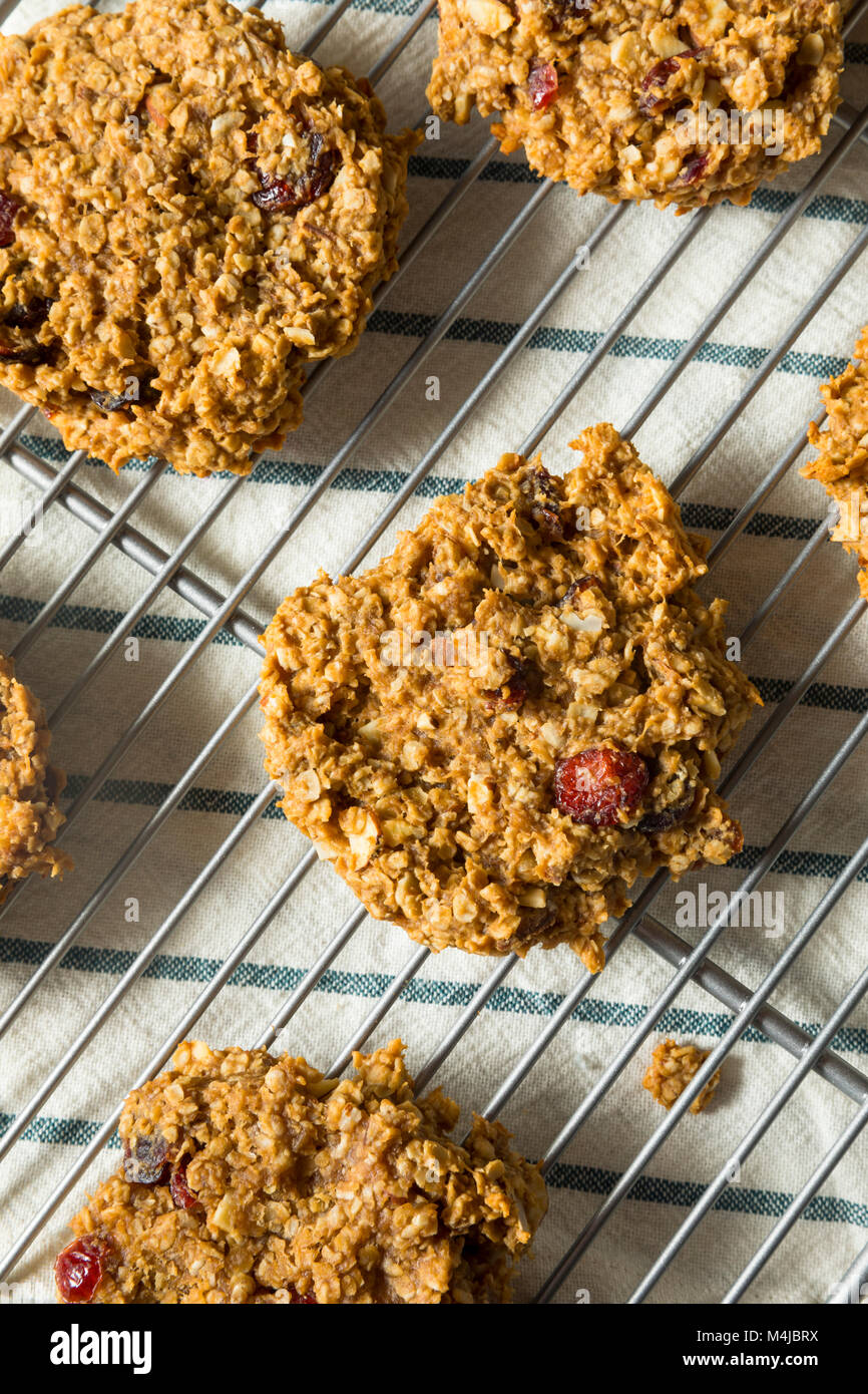 Vegan Healthy Breakfast Cookies with Oats Peanut Butter and Banana Stock Photo Alamy
