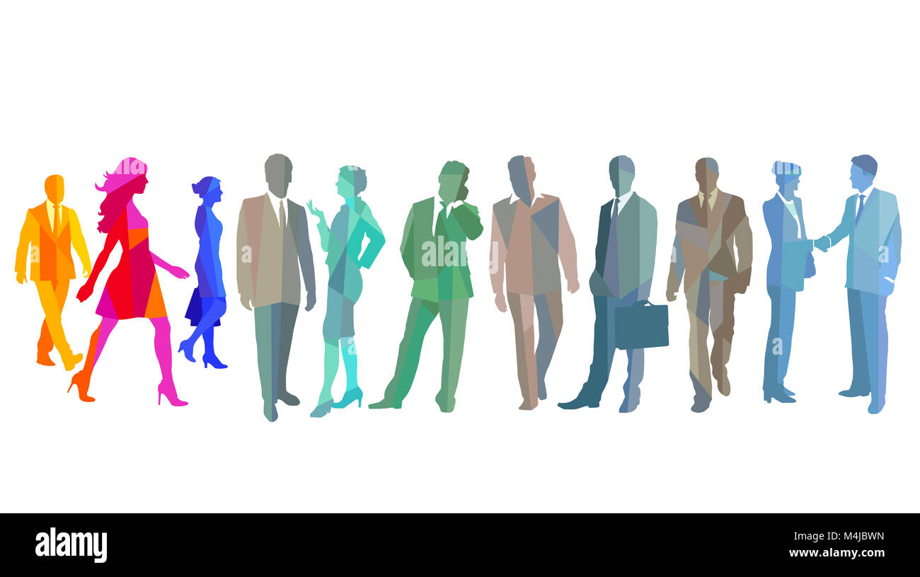 Group of different business people Stock Photo