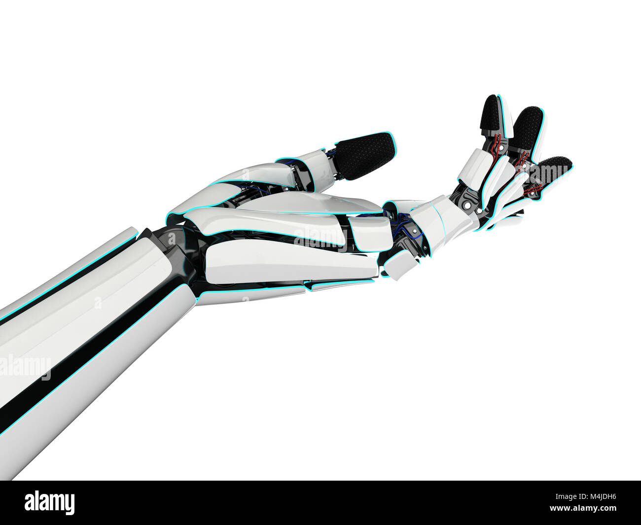 3D rendering robotic hand on a white background Stock Photo - Alamy
