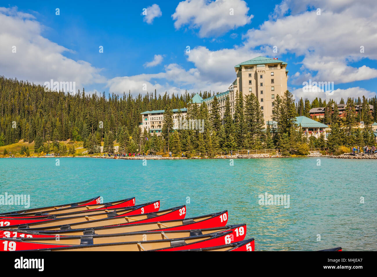 The red canoe for tourists Stock Photo Alamy