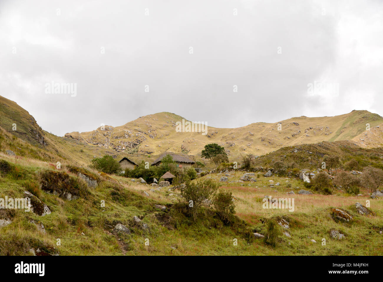 Small simple farmhouse in a very rural region in the highlands of Peru