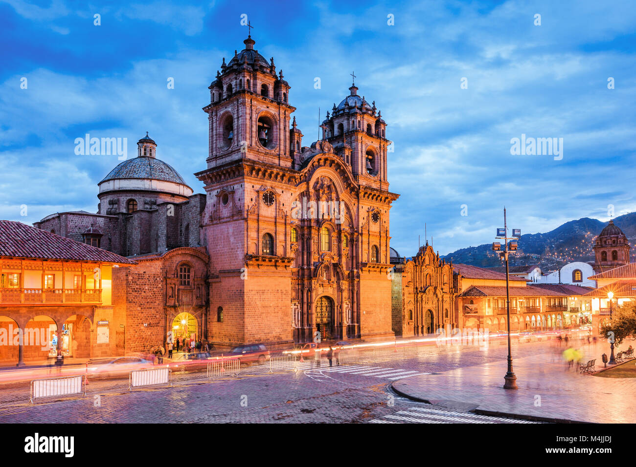 Plaza de Armas of the city of Cusco, Peru. Stock Photo