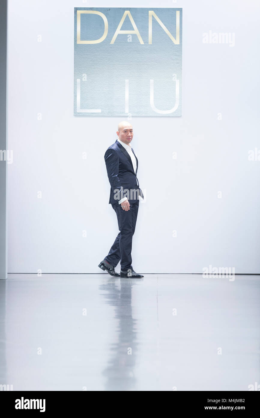 New York, NY - February 10, 2018: Designer Dan Liu walks runway for Dan ...