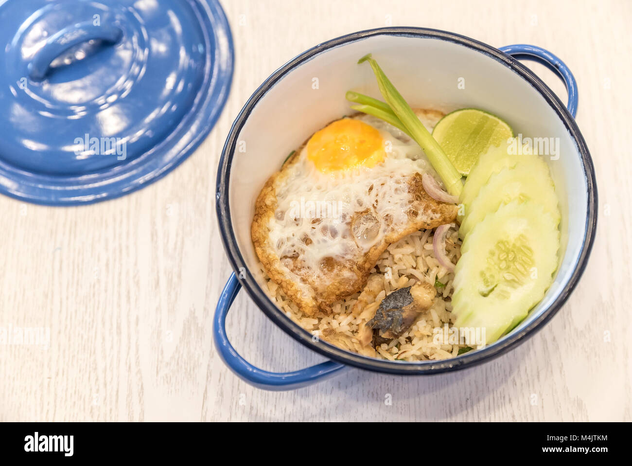 Fried rice with mackerel Stock Photo Alamy