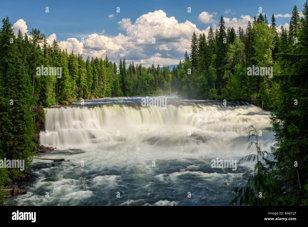Dawson Falls on the Murtle River in Canada Stock Photo