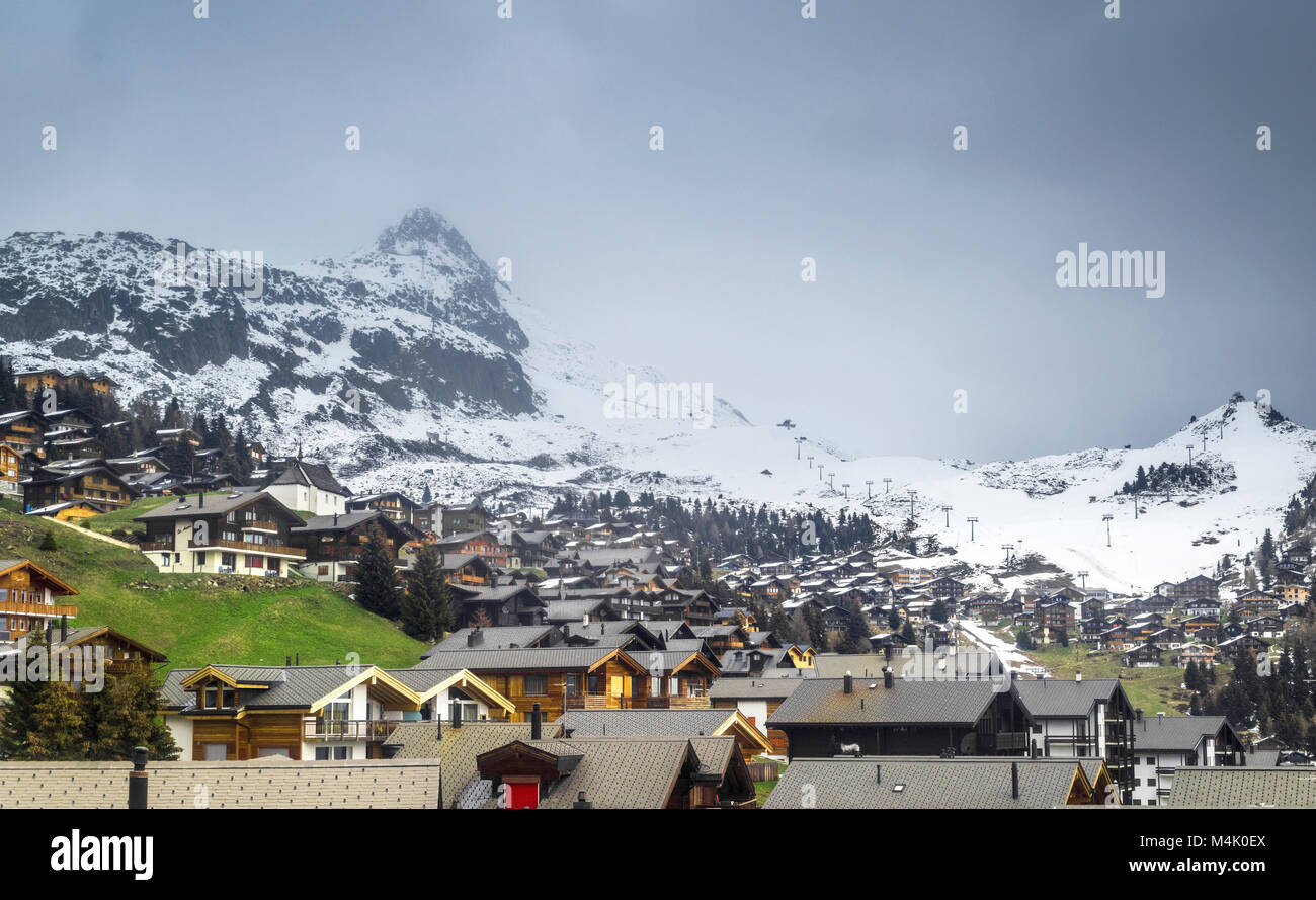 Bettmeralp alpine village. Switzerland Stock Photo