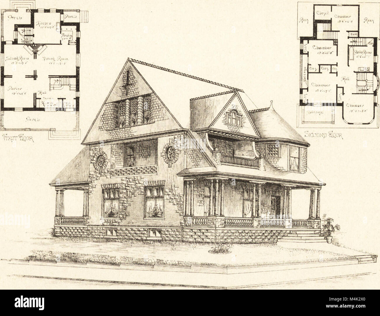 Provides house design plans with floor plans hi-res stock photography ...