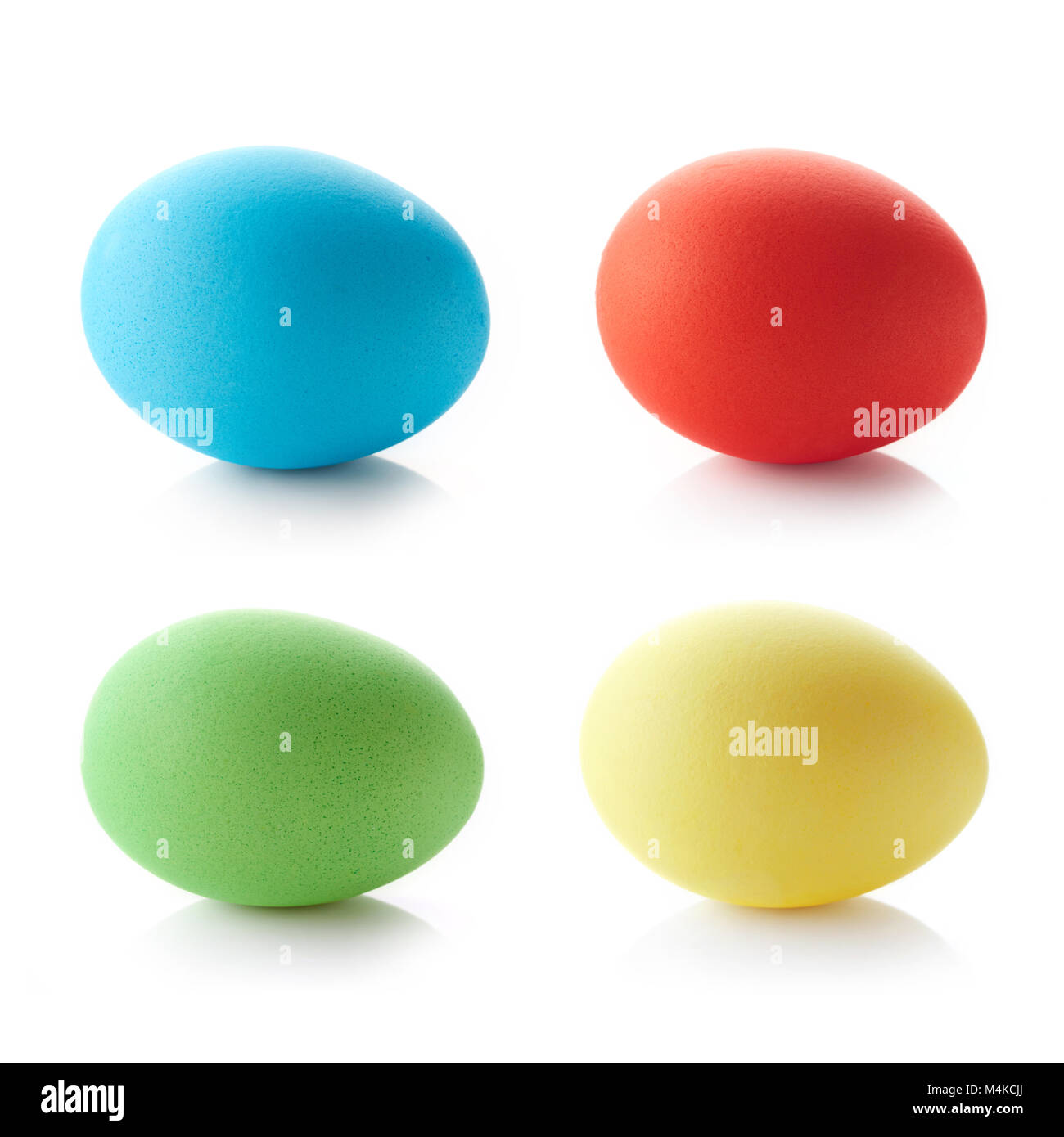 Colored easter eggs isolated on white background Stock Photo - Alamy