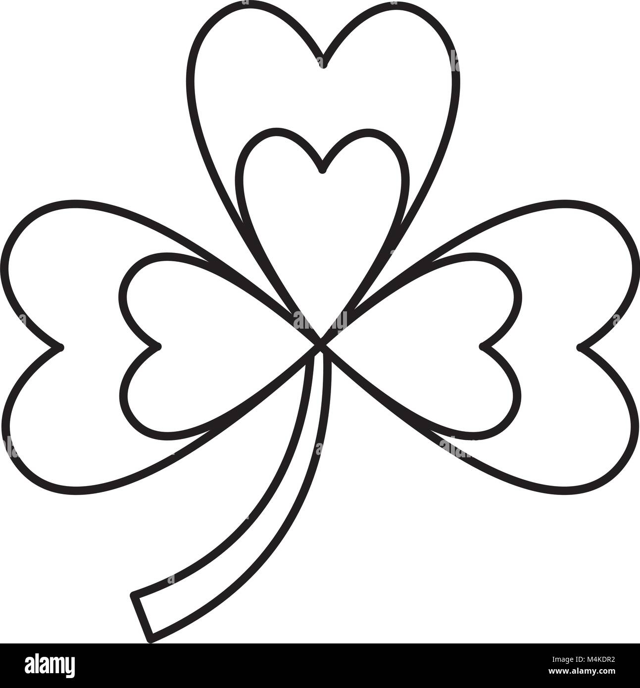 Three leaf clover Black and White Stock Photos &amp; Images - Alamy