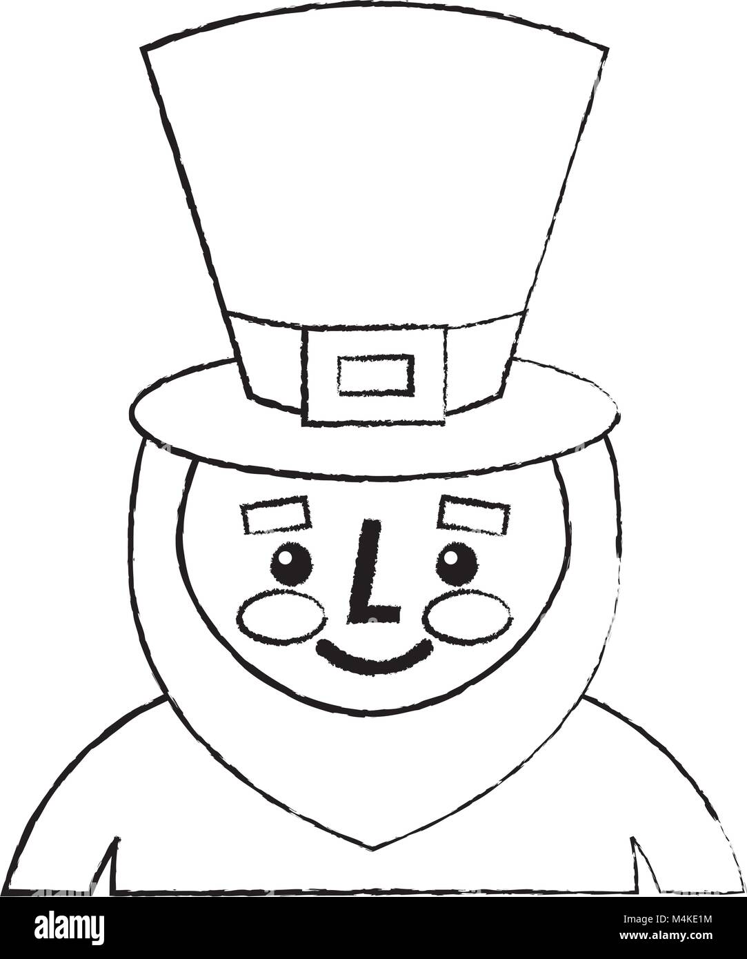 leprechaun st patricks day cartoon character portrait Stock Vector ...