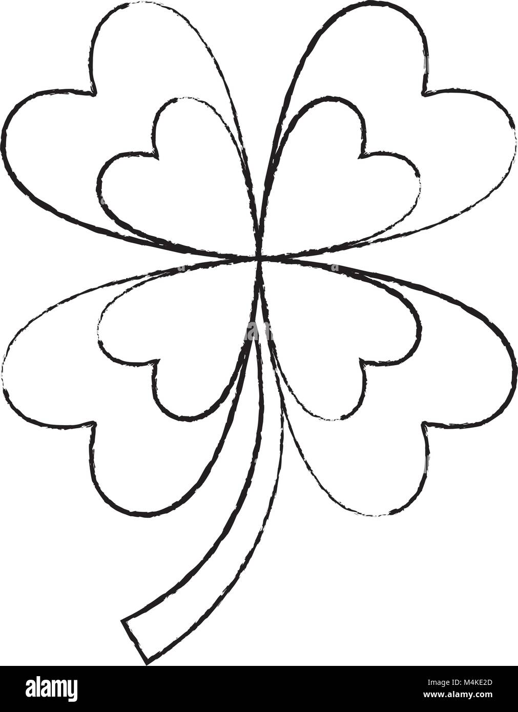 four leaf clover black and white stock photos images alamy