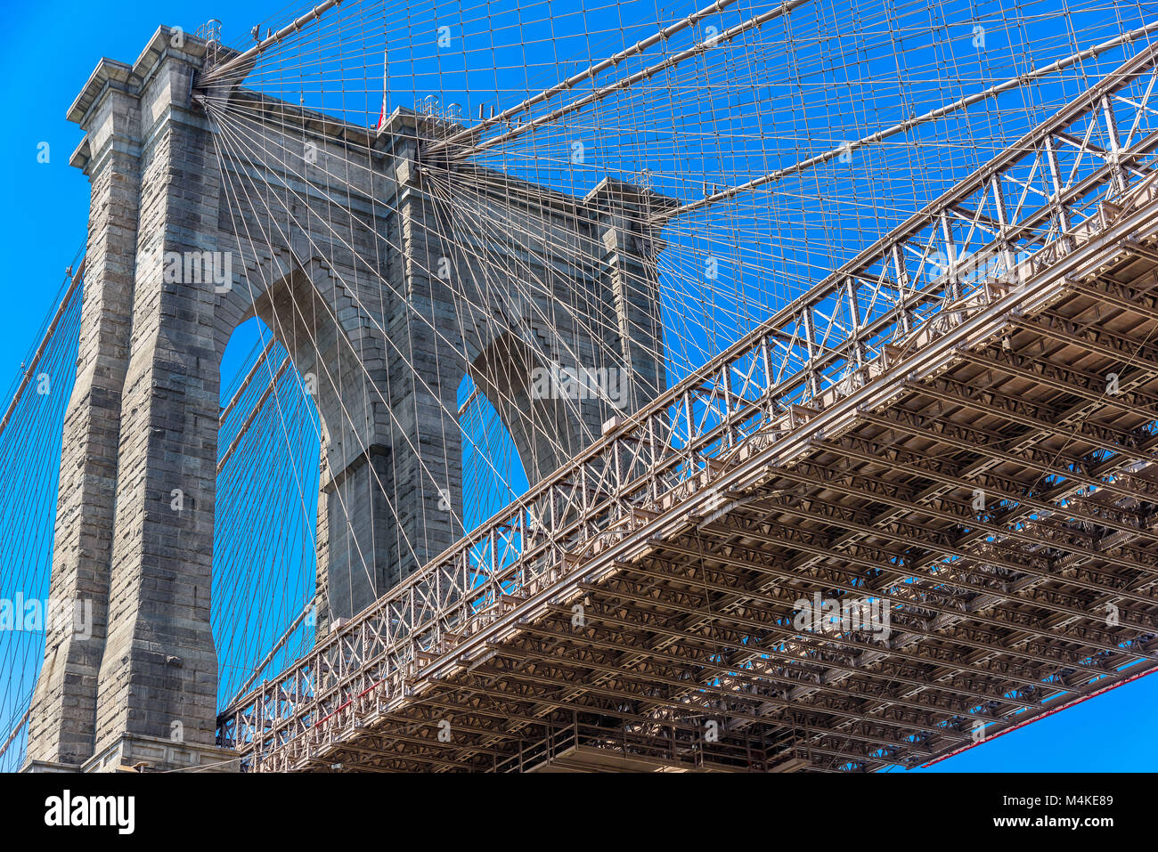 Brooklyn Bridge, one of the oldest roadway bridges, that connect