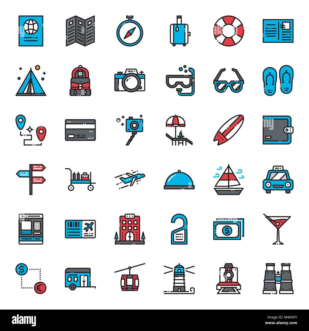 travel , pixel perfect filled outline icon, isolated on white ...