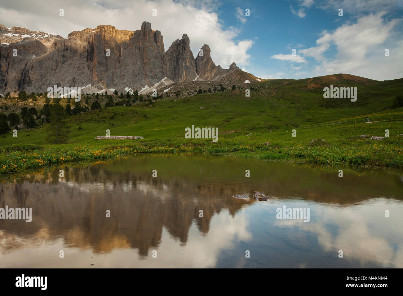 Typical beautiful landscape in Dolomites Stock Photo - Alamy