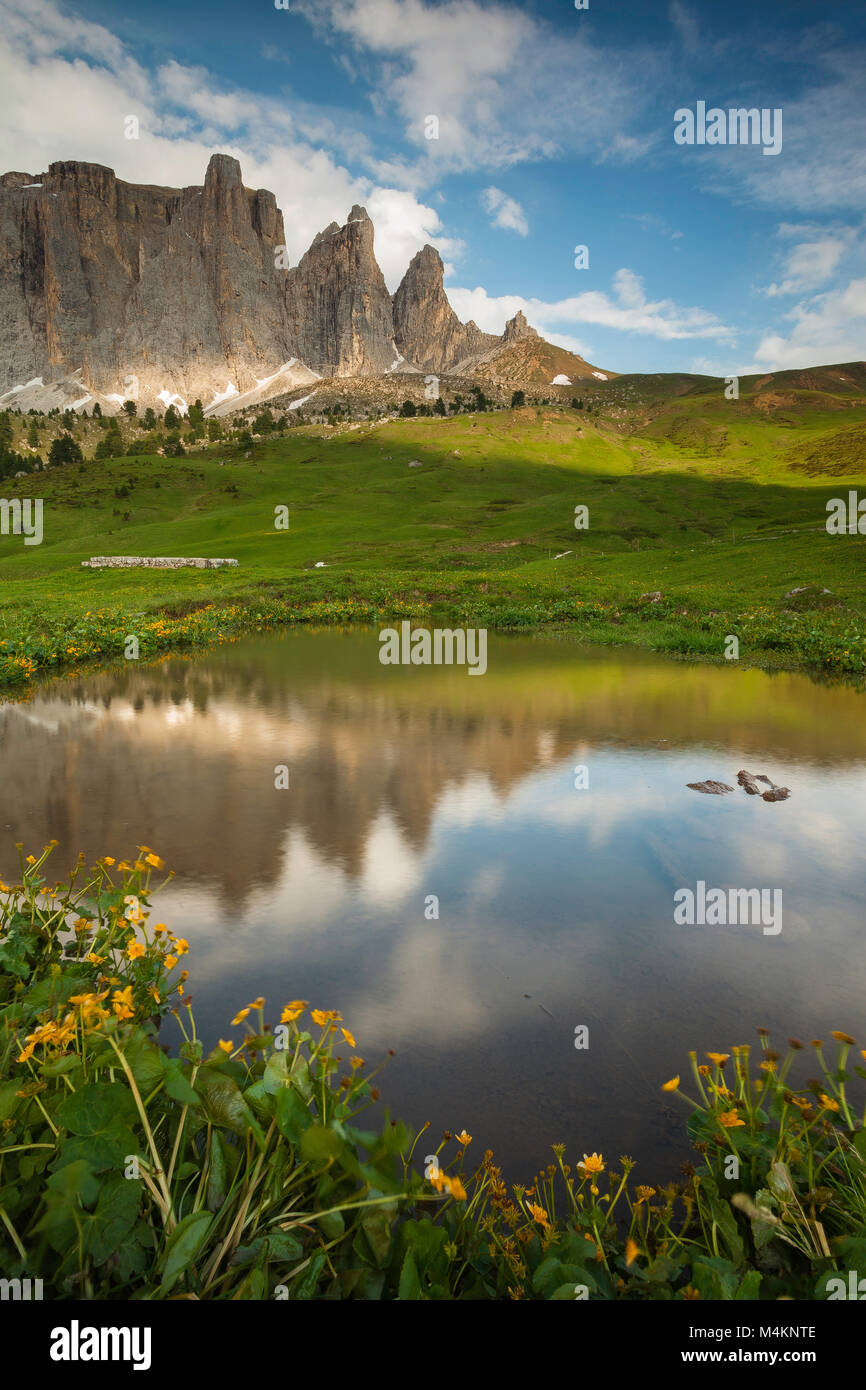 Typical beautiful landscape in Dolomites Stock Photo - Alamy