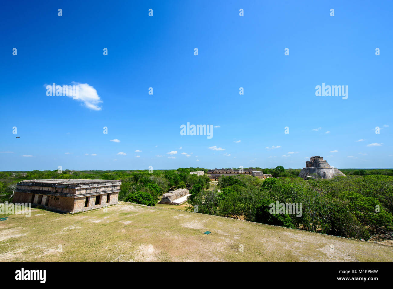Palacio del Gobernador-Governor's Palace, Maya archeological site Uxmal, Yucatan Province, Mexico, Central America Stock Photo