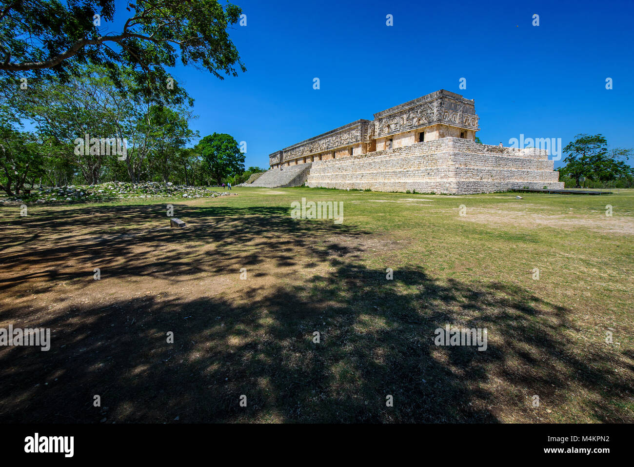 Palacio del Gobernador-Governor's Palace, Maya archeological site Uxmal, Yucatan Province, Mexico, Central America Stock Photo