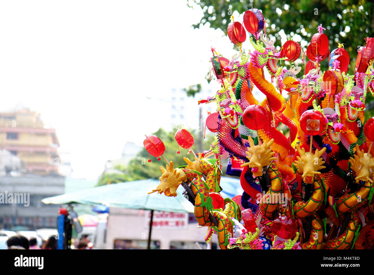Chinese Dragon Toy in Chinese New Year Stock Photo